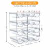 Water Bottle Organizer (Upgraded Widen), 4 Pack Stackable Plastic Water Bottle Cup Holder, Wine/Drink/Water Bottle Storage Stand for Kitchen Coun