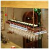 Ceiling Wine Rack Stylish Simplicity Industrial Retro Glass Goblet Stylish Simplicity Wine Glass Holder Adjustable Height Kitchen Cutlery Bottle