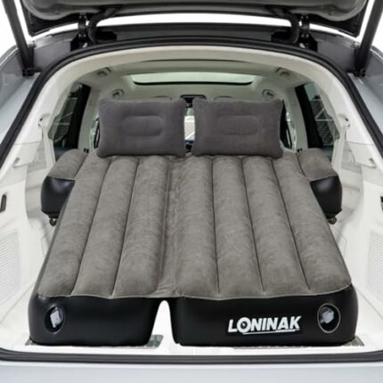 Loninak SUV Air Mattress for Car Camping, Adjustable SUV Inflatable Air Mattress, 6 Inch Extra Thick Car Mattress Pad for SUV Backseat, Jeep air
