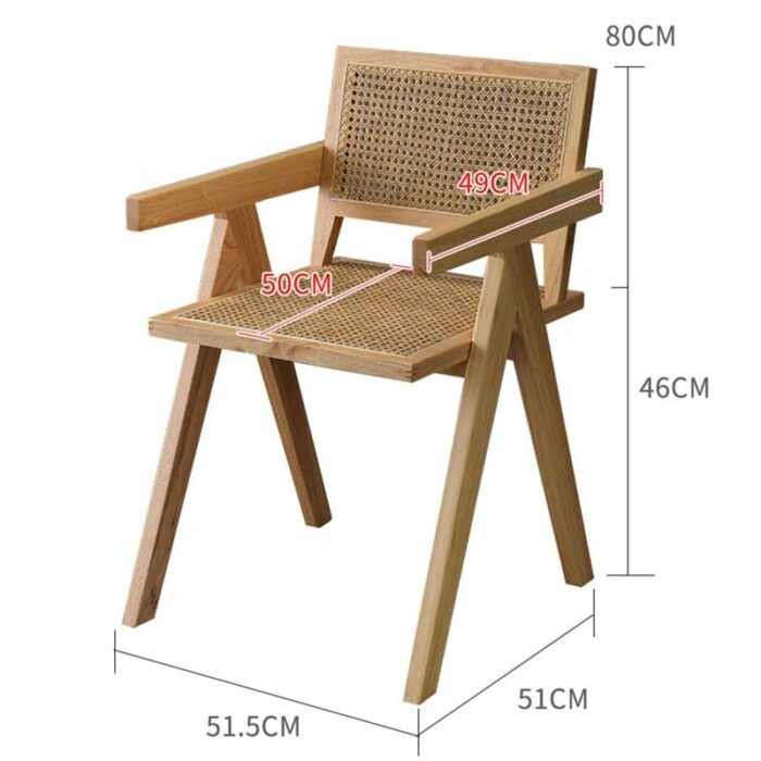 LXXSH Rattan Weaving Dining Chair Backrest Stool Living Room Chair Home Furniture Soft Surface Seat Package (Color : D, Size : Light Grey)