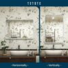 TETOTE 16x24 Inch Silver Frame Mirror, Bathroom Vanity Mirror for Wall, Modern Rectangle Round Corner Matte Framed Mirror (Horizontal/Vertical)