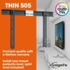 Vogel's THIN 505 Flat TV Wall Bracket for 40-65 Inch (102-165 cm) TVs, Max. 88 Lbs (40 kg), Max. VESA 600 x 400, Ultra Slim TV Wall Mount, TÜV Ce