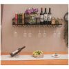 Wall-Mounted Wine Glass Holder Metal Wrought-Iron Stylish Simplicity Household Goblet Rack Kitchen Cutlery Bottle Holder Glass Wine Glass Holder