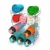 Water Bottle Organizer for Cabinet, 4 Pack Stackable Water Bottle Storage Rack, Cup Tumbler Water Bottle Holder, Kitchen Pantry Organization and