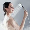 Shower Head with Hose Set, Universal Stainless Steel Shower Hose and Head 2m, Replacement Metal Shower Pipe Cable, High Pressure Shower Head with