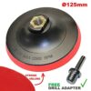 LOGOK2K Cotarba 125mm Hook & Loop Backing PAD Angle Grinder M14 & Drill Attachment for Sand Disc