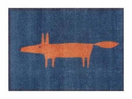 Turtle Mat Mr Fox Navy Design Scion Living Collection - Super Absorbent indoor barrier mat 60x85cm Multi-Grip back