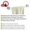 WENKO 18769100 Turbo-Loc shower towel rail - fixing without drilling, Steel, 46 x 6 x 5 cm, Chrome