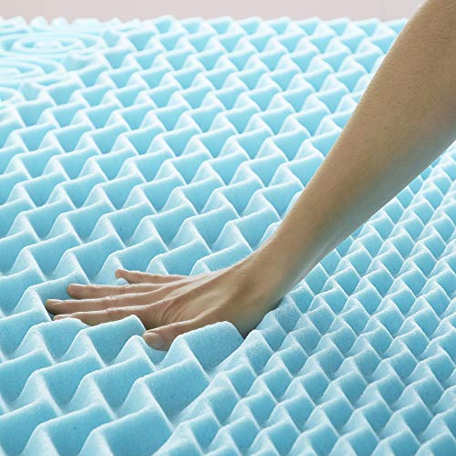 LUCID 5 cm Zoned Gel Memory Foam Mattress Topper, 120 x 190 cm