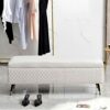 Storage Ottoman Bench for Bedroom, Premium Storage Bench End of Bed Upholstered Bench, Modern Bedroom Bench Entryway Bench Ottoman, for Bedroom,