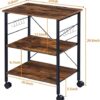UXZDX 3 Tier Kitchen Storage Cart Microwave Oven Rack For Household Kitchen Wheel Movable Storage Holders Cart