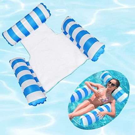 Inflatable Pool Floats Hammock,Water Hammock,4-in-1 Multi-Purpose Inflatable Pool Lounger Float