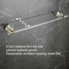 HIGOH Towel Racks, Towel Rail for Bathroom,Crystalen Single Rod Hand Towel Holder,Bathroom Transparent Light Wind Towel Rod,Bathroom Shelf Free o
