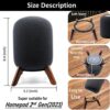 Real Wood Stand for Homepod 2nd gen (2023 Released), Wooden Holder with Metal Frame for Better Sound,Sturdy Stable Mount with Anti-Slip Protects
