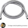 GRIFEMA COMPLENTO-G851 1/2 Inch 1.5m Shower Hose Made of Stainless Steel, Anti-Kink & Anti-Explosion and Leak Proof Hose Pipe, Silver/Chrome