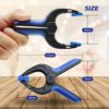 SYEONKOS Nylon Spring Clamps 6Pcs, Plastic Heavy Duty Spring Clips, Extra Strength and Grip Clips for Home Improvement, Wood Working Projects and