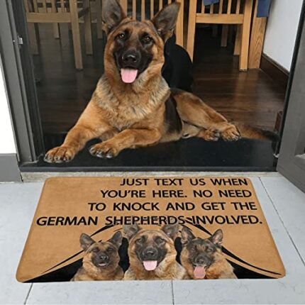 Agriism Door Mat Indoor Entrance Porch Welcome Funny Non Slip Rugs To Knock Aand Get The German Shepherds Involved Doormat Home Decor Home Decor