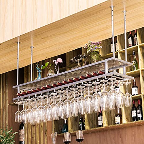 OUSIKA Wine Racks,Wine Glass Rack Cabinet Holder - Wall Bottle Glass Shelf Ceiling, Wine Cabinet Barniture, Wine Storage Display Decor,60Cm