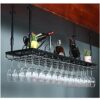 Ceiling Wine Rack Simple Style Multi-Function Living Room Creative Display Home Goblet Wine Rack -Restaurant Kitchen Bar Decoration Frame Adjusta