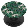 RICHMOND & FINCH PopSocket PopGrip, Universal Expanding Mobile Phone Stand and Grip for Phones and Tablets, Includes Swappable Top, Green Leopard
