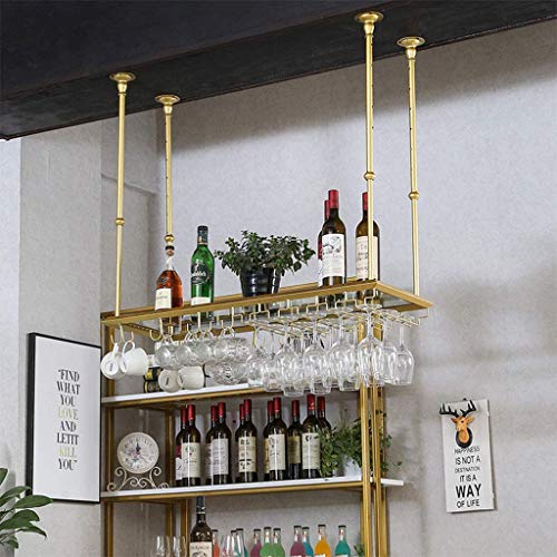 MiroDo Hanging Wine Holder/Wall Mounted Wine Bottle Rack/Wall-Mounted Wine Rack/Floating Wine Shelf/Wall Mount Bottle Holder Glass Rack/Storage f