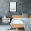 Barydat 2 Pcs Modern Acrylic Floating Nightstand Clear Floating Side Tables Bedroom Set of 2 Sturdy Floating Bedside Table Durable Wall Mounted S