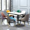 dining chair Kitchen Dining Room Furniture Chairs Modern PU Leather Dining Chairs Kitchen Living Room Chairs,High Back Soft Seat Side Chair with