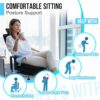 Ajiteogy Memory Foam Seat Cushions,Innovative Hemorrhoid and Tailbone Pain Relief Cushion with Scientific Backhole Design,Non-Slip Memory Foam Bu