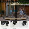 COSTWAY 2.5-4M(8-13FT) Patio Umbrella Mosquito Netting, Outdoor Offset Parasol Table Screen with Double Zippers and PVC Water Tubes at Base, Adju