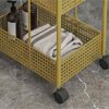 UXZDX Iron Rack Bedroom Kitchen Metal Mobile Bathroom Storage Rack Wheeled Trolley Gold Kitchen Cart Kitchen Island (Color : D, Size : 37x24x78)