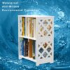 Komost Small Bookcase, White Bookshelf, Bedside End Table, Small Table Shelf for Small Spaces, Living Room, Bedroom, Dorms, Office