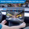 Hansshow Screen Rotating Holder for Tesla Model 3 Model Y 2017-2023, GPS Navigation Mobile Display Center Control Touch Screen Rotating Holder Ki