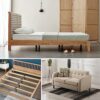 4Pcs Bed Support Legs, Adjustable Height Metal Bed Frame Support Legs, Bed Frame Center Support Bed Legs, Bed Frame Replacement Legs for King/Que