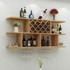 SUCHETA Wooden Wine Racks Wine Cabinet, Wall-Mounted Simple And Modern Dining Room Rack, Decorative Wine Rack, Living Room Home Solid Wood Creati