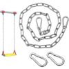 yeestone Heavy Duty Chain, 1m Metal Chain, Stainless Steel Chain with 2 Carabiners, Galvanised Chain for Swing, Bird Feeders, Billboards, Gate, B
