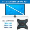 MOUNT-IT! Flat Screen TV Bolt Down Stand for Desk, Desktop, and Tabletop [23" - 43" Screens] Swivel Tabletop Mount, VESA Mount up to 200x200mm (S