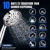 GH1200 Handheld Filter Shower Head High Pressure with10 Modes Quick Installation, Leak- Proof and Clog Resistant Powerful High Pressure Shower He