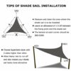 Triangle Sun Sail Shade Waterproof, 3m x 4m x 5m Grey Beige Right Angle Garden Canopy with 2 Colors 4 Sizes Optional, 3 Ropes, UV Block, Patio Su