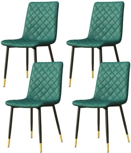 dining chair Kitchen Dining Chairs Set Office Business Chairs, Dining Chair 4 Pcs Chairs Fashion Modern Dining Chair PU Leather Soft Pad Cushion