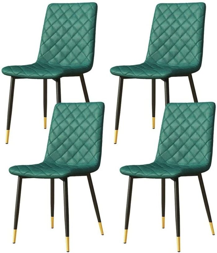 dining chair Kitchen Dining Chairs Set Office Business Chairs, Dining Chair 4 Pcs Chairs Fashion Modern Dining Chair PU Leather Soft Pad Cushion