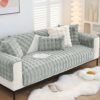 Hufu Rabbit Plush Sofa Cover, Soft Warm Sofa Slipcover For Corner L Shape 1 2 3 Seater, Non-Slip Velvet Sofa Cushion Covers, Thick Furniture Prot