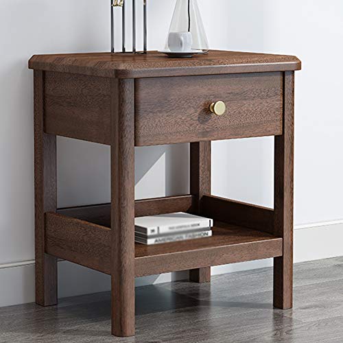 JYDQM Solid Wood Bedside Cabinet Simple Bedroom with Drawer Storage Cabinet, Sideboard Corner Cabinet Environmental Protection