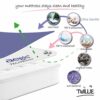 Waterproof Mattress Protector Emperor 200 x 200 cm / 6ft 7" x 6ft 7" – 100% Jersey PolyCotton - 13" Deep Pocket - Breathable, Hypoallergenic, Ant