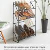 Yamazaki Shoe Rack, Alloy Steel, Black, One Size