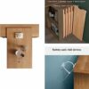 Shykey Multifunctional Folding Dining Table, 2 In 1 Solid Wood Table Cabinet, Small Space Cupboard Sideboard, Multi-layer Storage, for Kitchen Ro