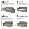 MAYTEX Pixel Ultra Soft Stretch Arm Furniture Cover, Dusty Olive Green armchair-slipcovers, 2-Piece Chair