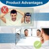 with LED Lights 3 Way Mirror for Self Hair Cutting,360 Haircuts Mirror Men for Barber Use Tools,to See Back of Head,Tri Fold Mirror with Portable