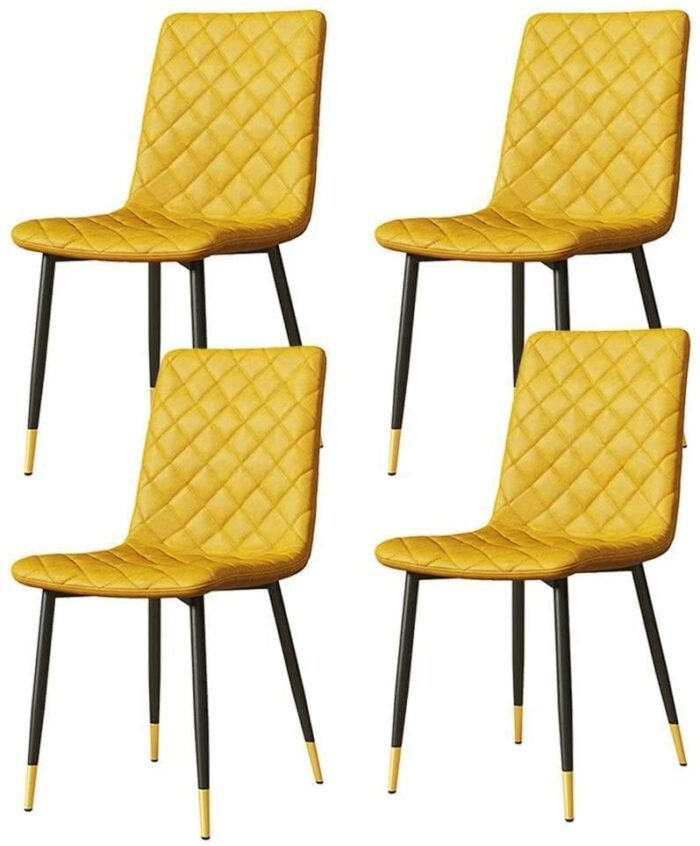 dining chair Kitchen Dining Chairs Set Office Business Chairs, Dining Chair 4 Pcs Chairs Fashion Modern Dining Chair PU Leather Soft Pad Cushion