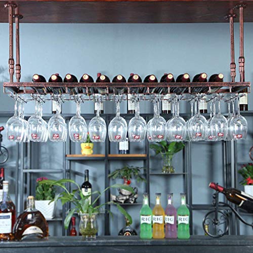 EYLINK Wine Racks,Wine Lovers/Ceiling Wine Racks Hanging Wine Glass Rack Red Wine Cup Holder Goblet Rack Bottle Rack Glass Rack Stemware Racks Vi