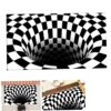 SunaOmni 3D Illusion Doormats Optical Illusion Area Rug Abstract Geometric Non Slip Carpet Abstract Geometric Doormat Anti-Slip Door Mat 40x60cm